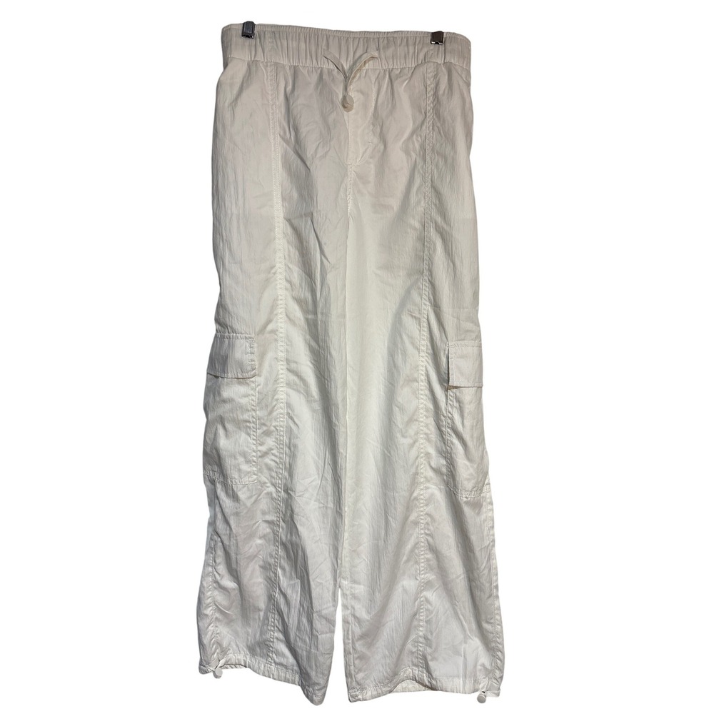 Westbound White Parachute Pants High Rise Adjustable Leg Cargo XL Regular NEW